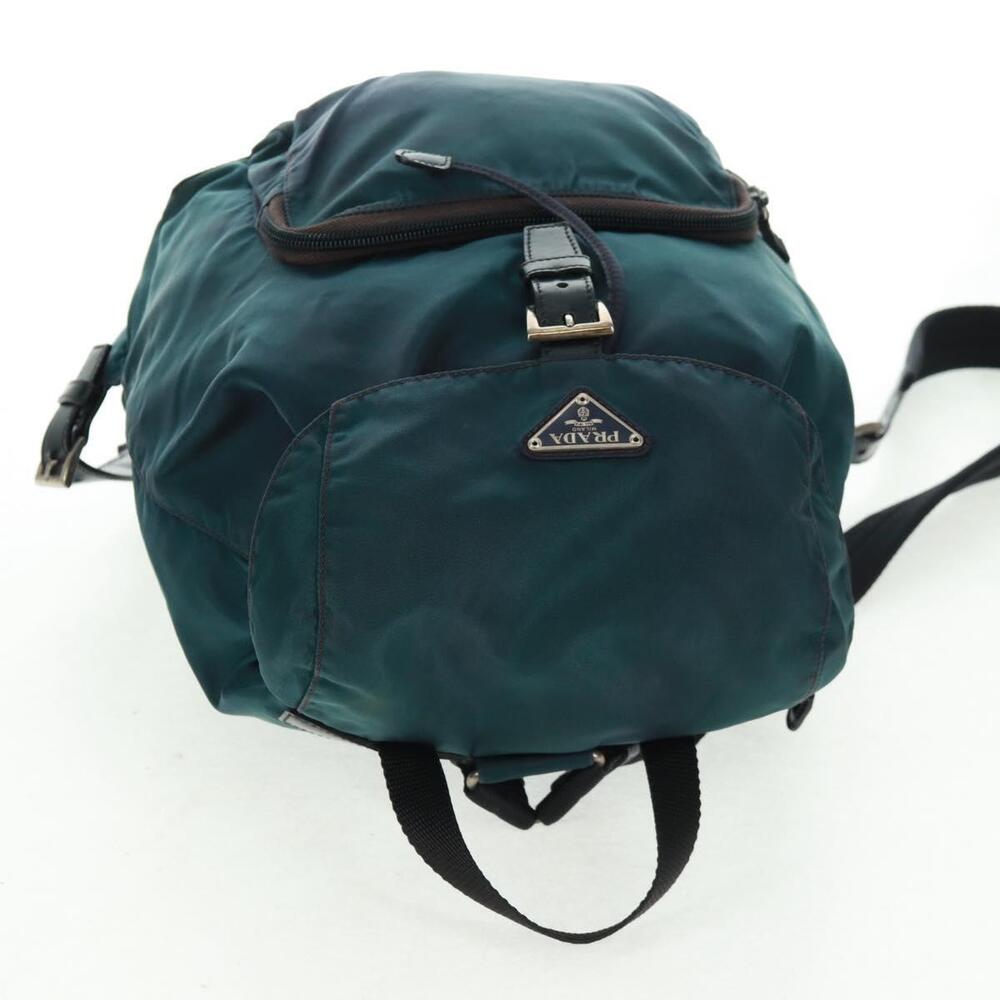 PRADA Backpack Nylon Green Silver Auth 161433 - Picture 6 of 16